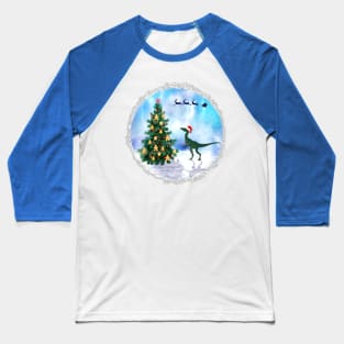 Dinosaur Christmas Baseball T-Shirt